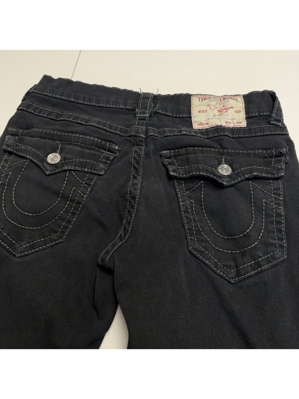True Religion Ricky Jeans Mens 32 (33x31.5) Relaxed Straight Black
